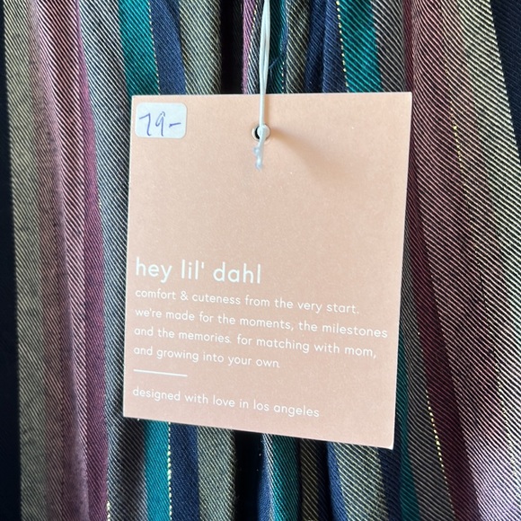 Bella Dahl striped eggplant hue striped shirt dress. Size 14 soft rayon - Picture 5 of 8